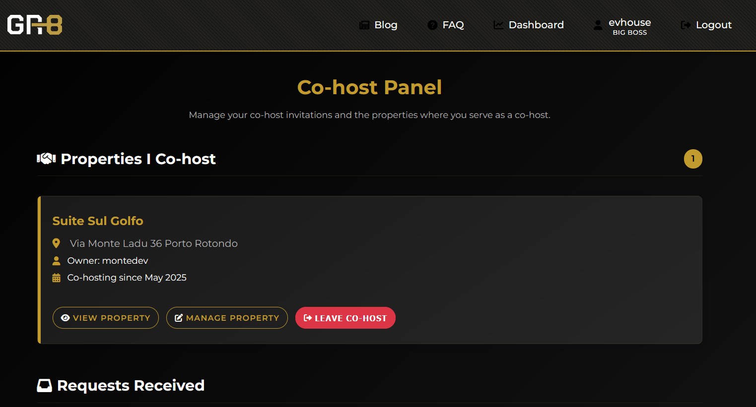 Co-Host Dashboard Preview